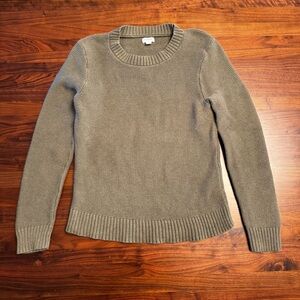 J. Crew Olive Green Crew Neck Sweater